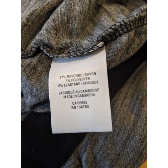 Reitmans Maxi Skirt Womens Large Heather Gray Elastic Waist Rayon Stretch Split - Picture 5 of 5